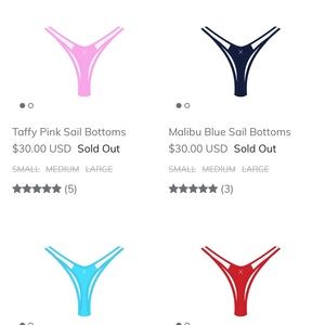 ISO boutine la- sail bottoms size small